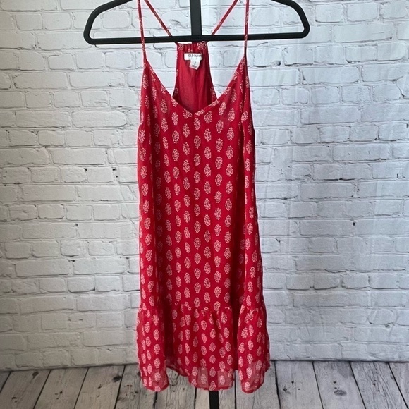 Old Navy Printed Red Dress Size Small - Picture 1 of 4